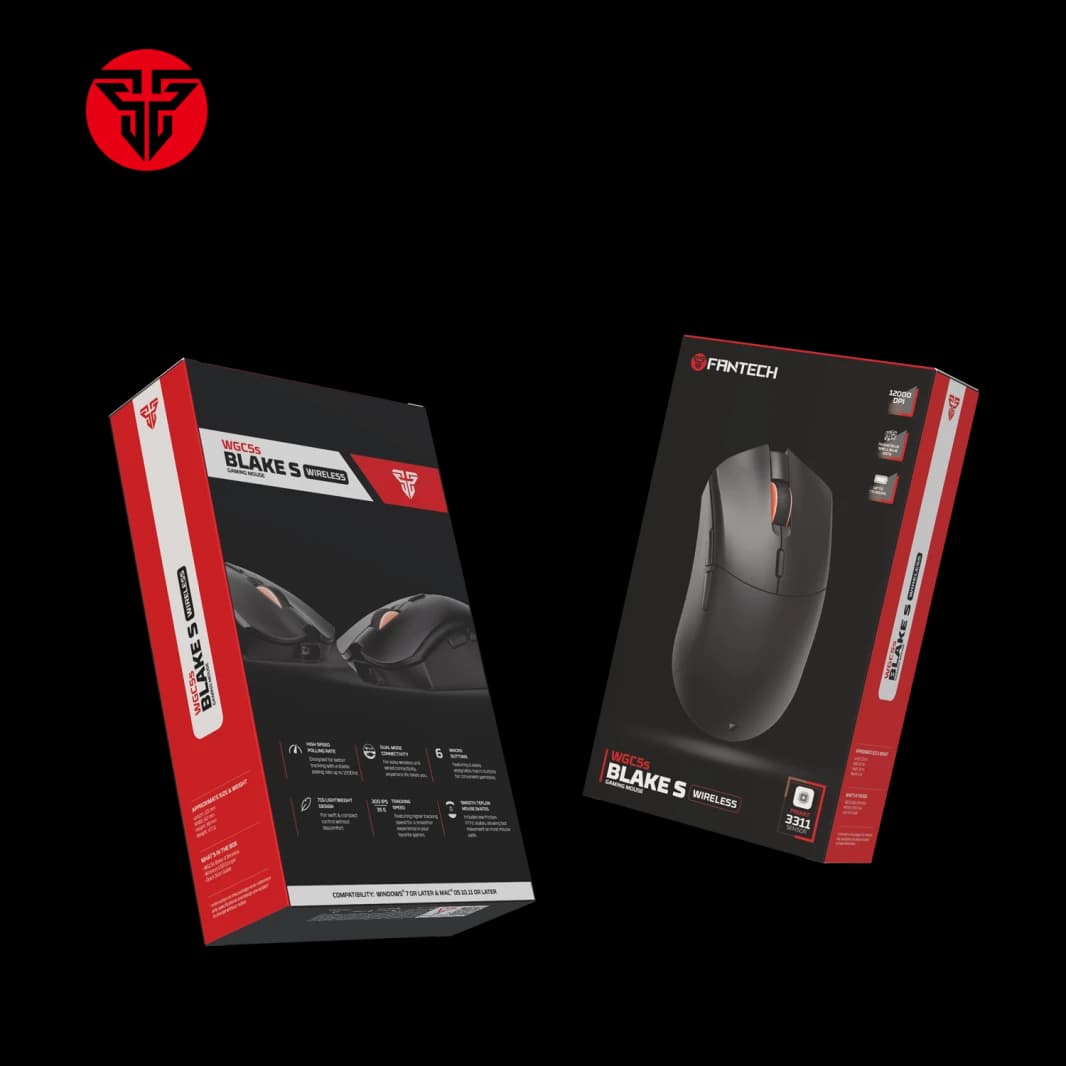 FANTECH WGC5S Blake S Dual Mode Wireless Gaming Mouse - Black