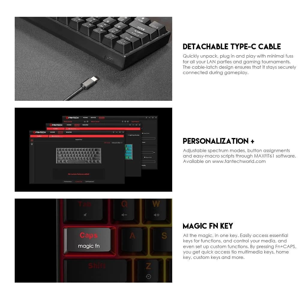 Fantech Maxfit61 Mk857 RGB Mechanical Keyboard