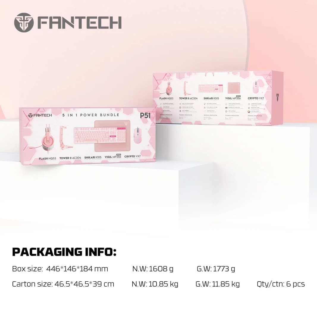 Fantech P51 Power Bundle Gaming Keyboard and Mouse