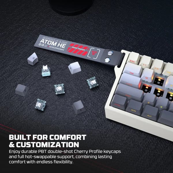 Fantech Keyboard ATOM HE68 MK922 Magnetic Switch – White
