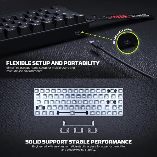 Fantech Magnetic Switch Keyboard ATOM HE68 SERIES MK811, White