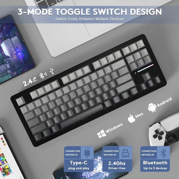 ATTACK SHARK M87 PRO Wireless Mechanical Gaming Keyboard