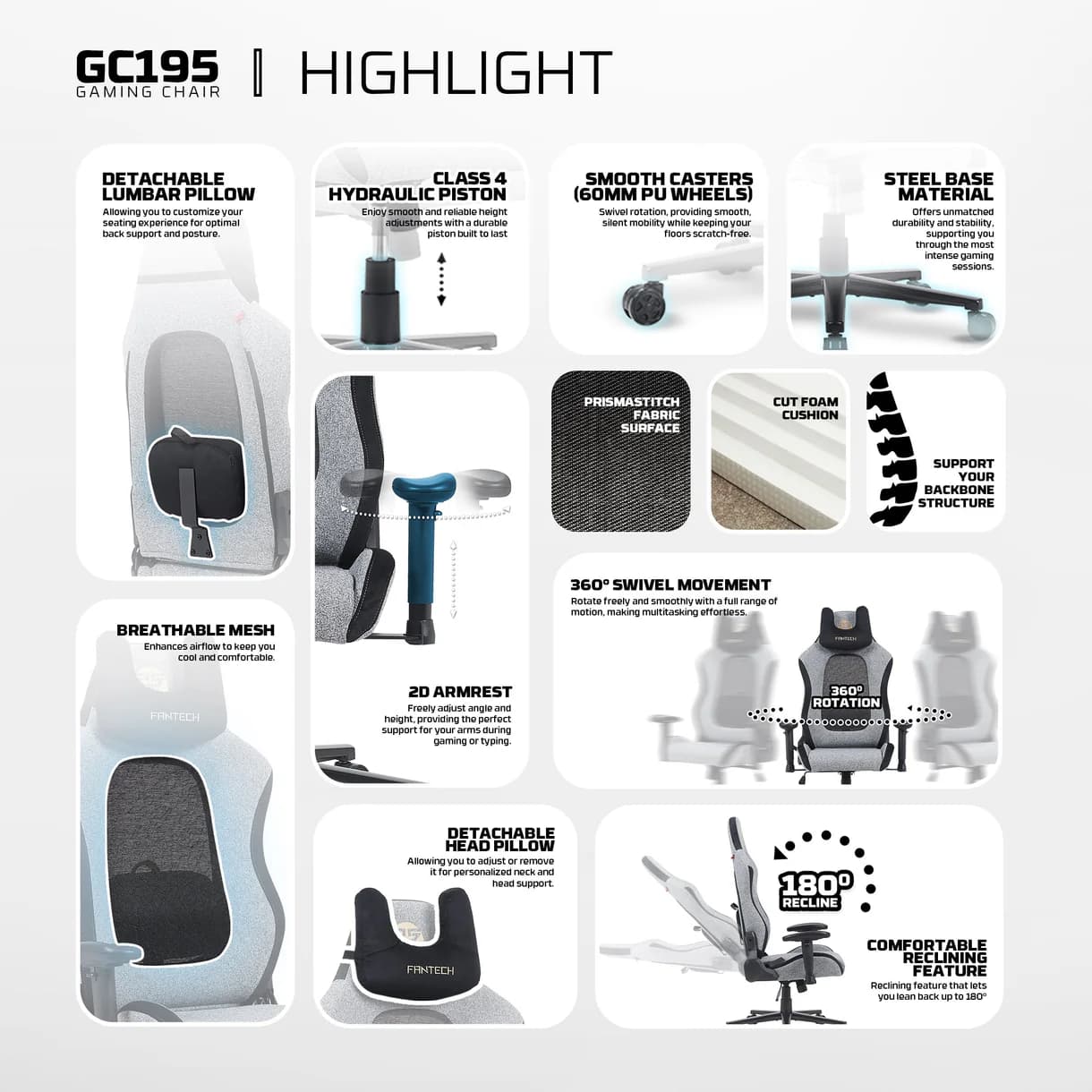 FANTECH GC195 Gaming Chair