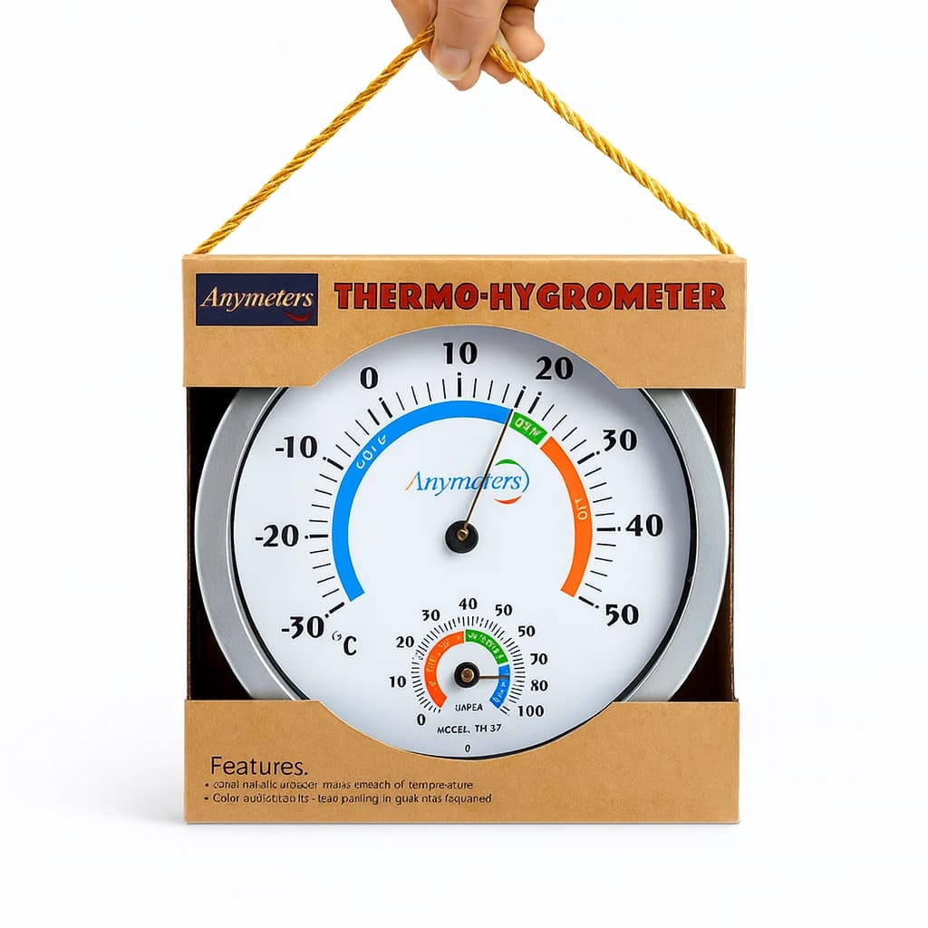 Analog Thermo Hygrometer – Round 20 cm