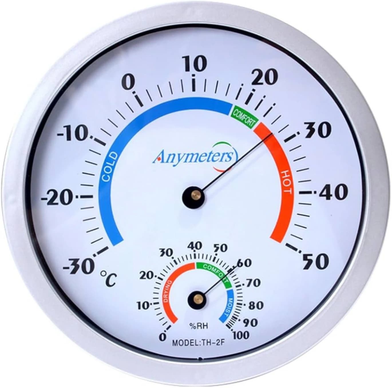 Analog Thermo Hygrometer – Round 20 cm
