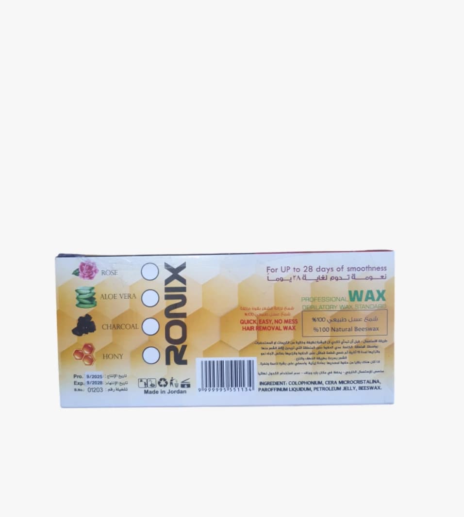 Ronix Professional Wax Pieces, 100% Natural Beeswax Formula, Advanced Design for Personal Use, All Skin Types