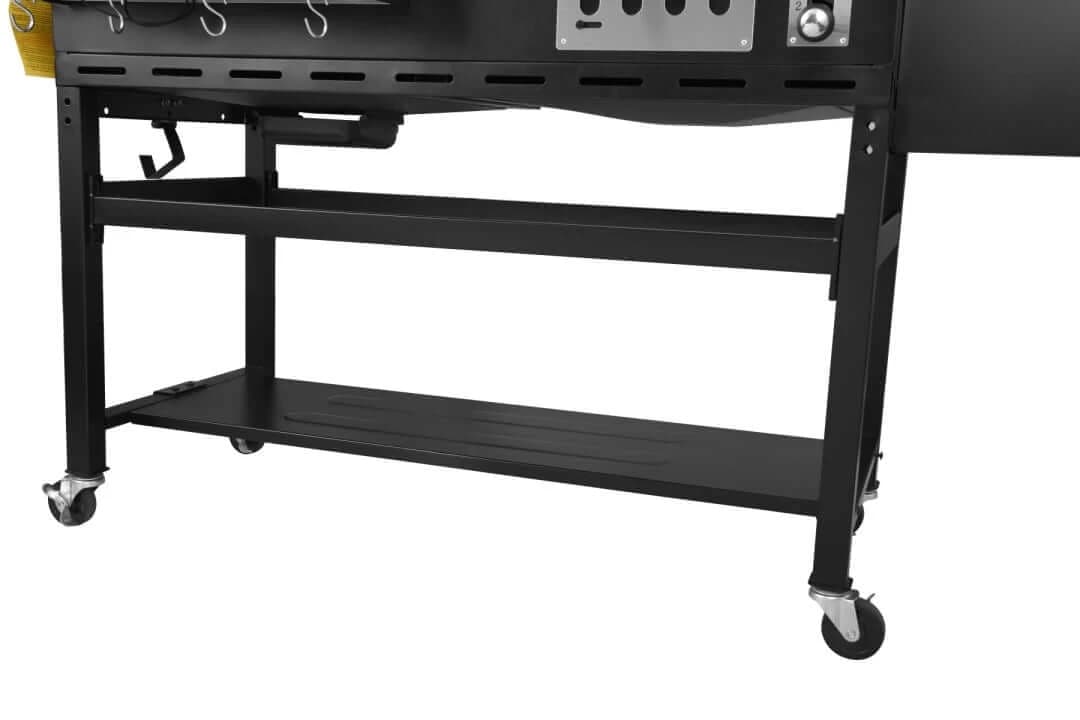 3-Burner Gas & Charcoal Combo Grill with Offset Smoker