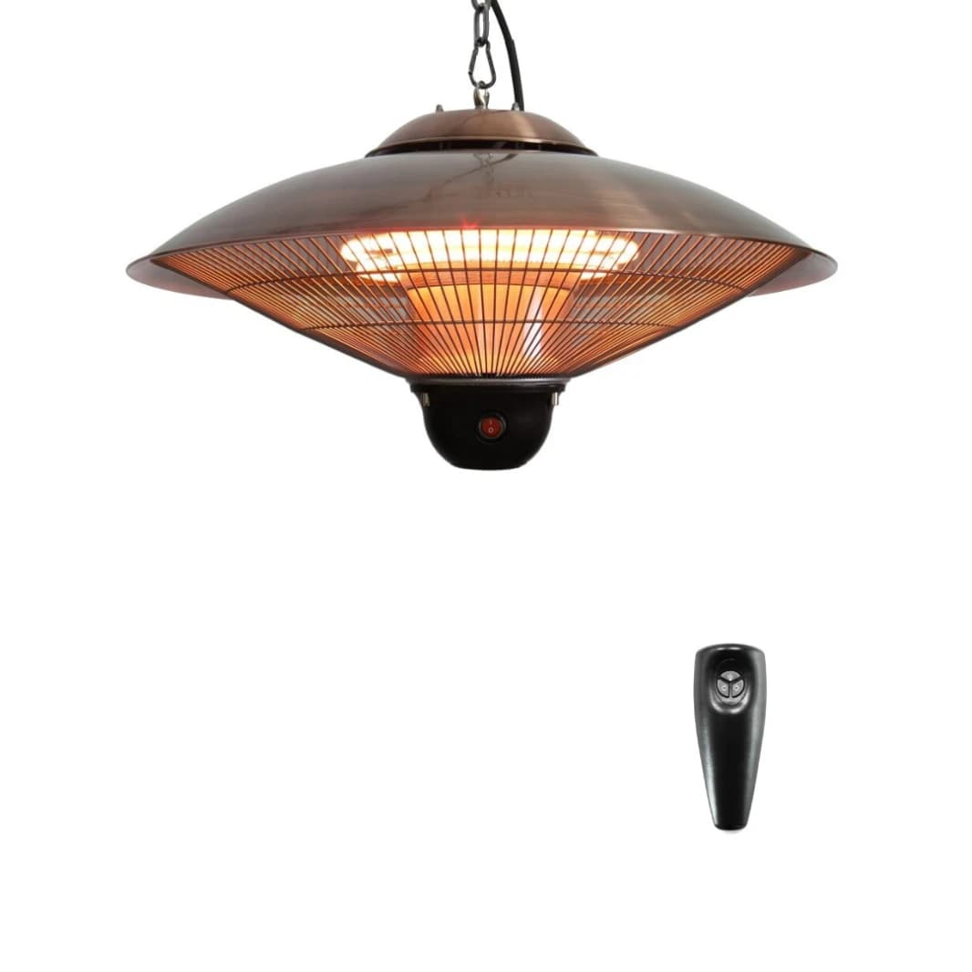 Hanging Electric Heater 2100W with Remote & LED Light