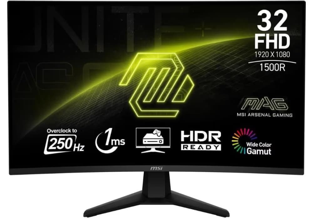 MSI MAG 32C6X Gaming Monitor FHD 250Hz Curved