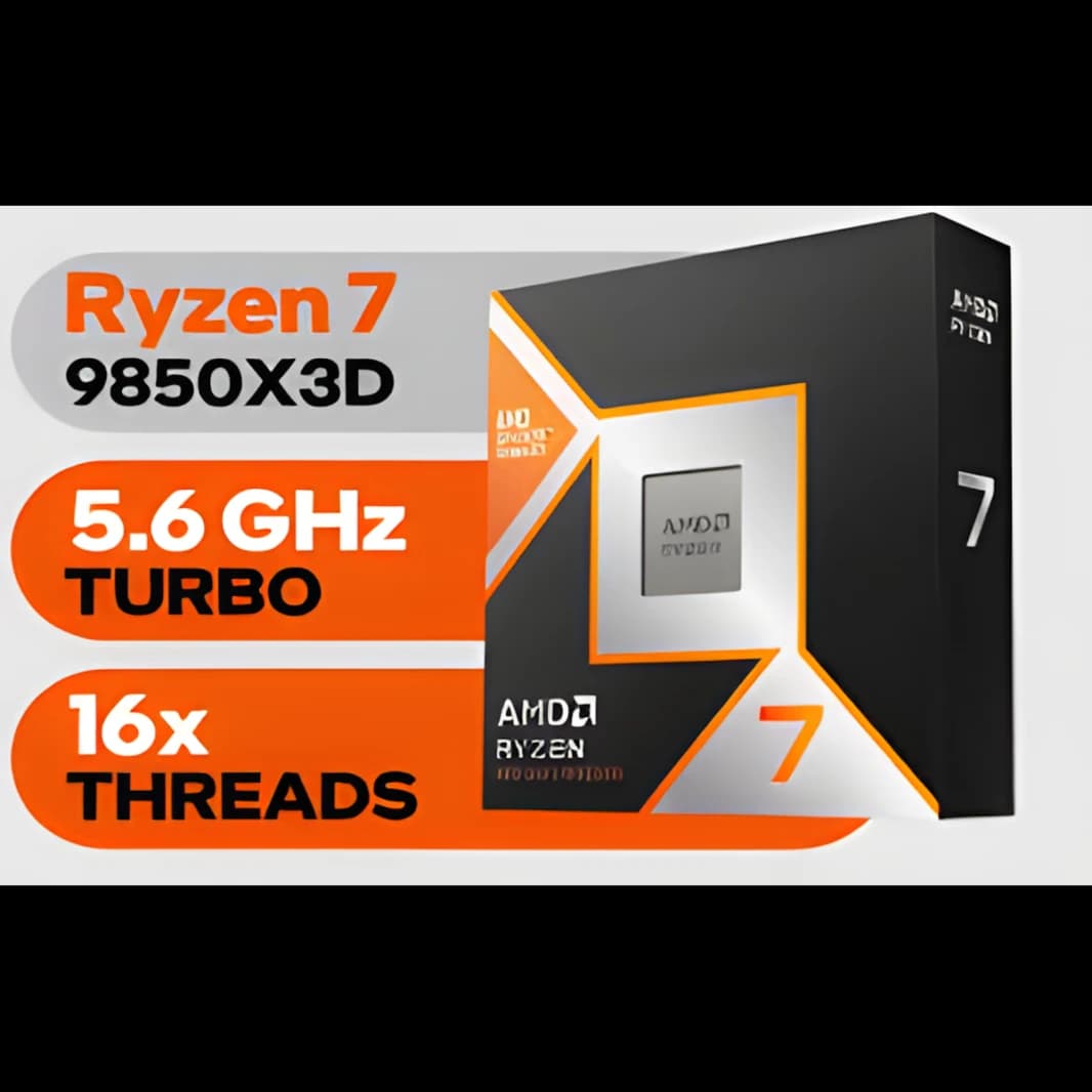 AMD RYZEN 7 9850X3D 5.6GHz 8 Cores CPU