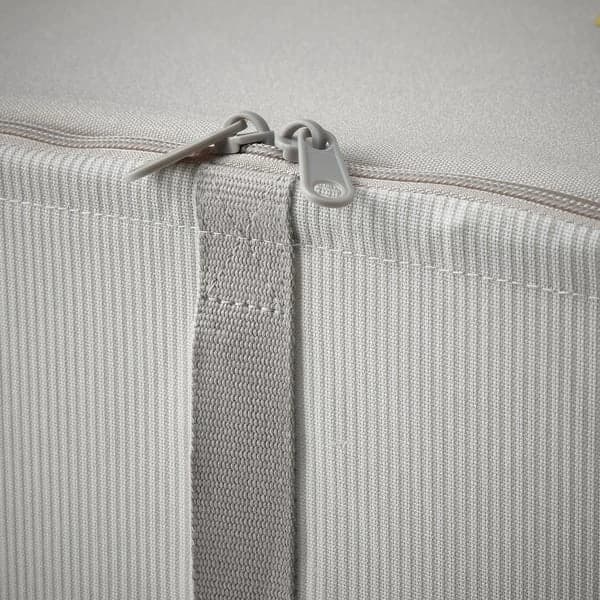 Storage case, fabric striped/white/grey, 69x51x19 cm