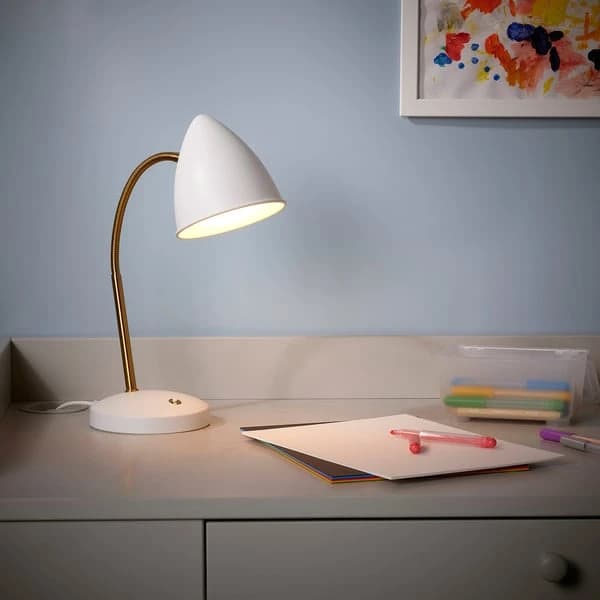 مصباح عمل LED، أحمر/لون نحاسي