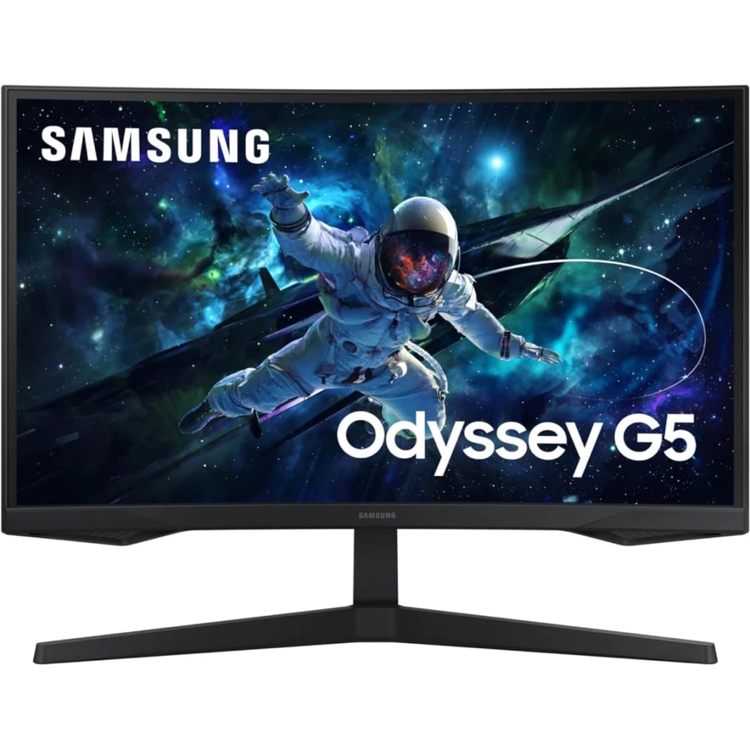 Samsung 27 "Odyssey G5 (2023) G55C 2K HDR10 165Hz 1MS 1000R منحني AMD Freesync- الأسود