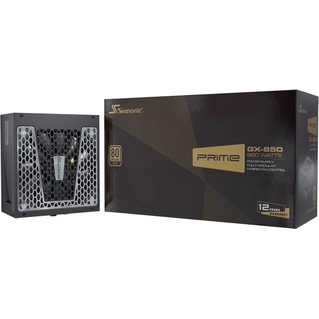Seasonic PRIME GX-850 850W 80+ Gold Full-Modular Fan Control in Fanless Silent & Cooling Mode