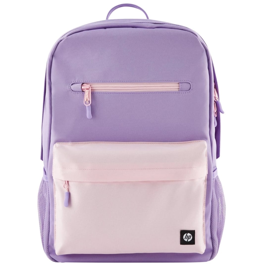 HP Campus Backpack For 15.6" Laptop 17L Puncture-proof Zippers Padded Pocket Water Resistant - Lavender