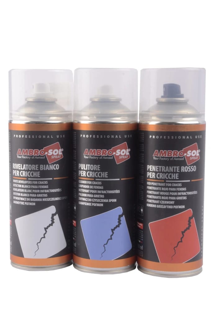 White Developers/Red Penetrant/ Cleaner For Cracks