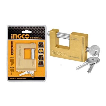 Ingco Heavy Duty Brass Block Padlock 70mm