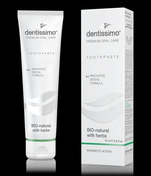 Dentissimo معجون أسنان طبيعي حيوي بالأعشاب