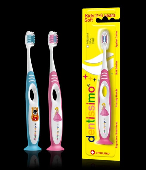 Dentissimo فرشاة أسنان للأطفال من عمر 2 إلى 6 سنوات