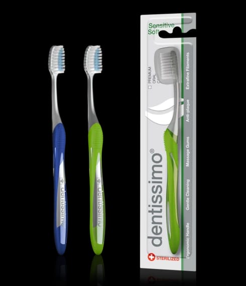 Dentissimo فرشاة الأسنان الحساسة الناعمة