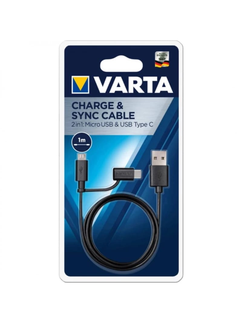 Varta Port. Cable 2 In 1 Usb-m.-usb/type C