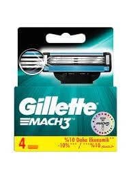 Gillette Mach3 Men's Razor Blade Refills, 4 Count