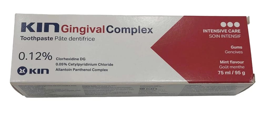 Kin gingival complex toothpaste.