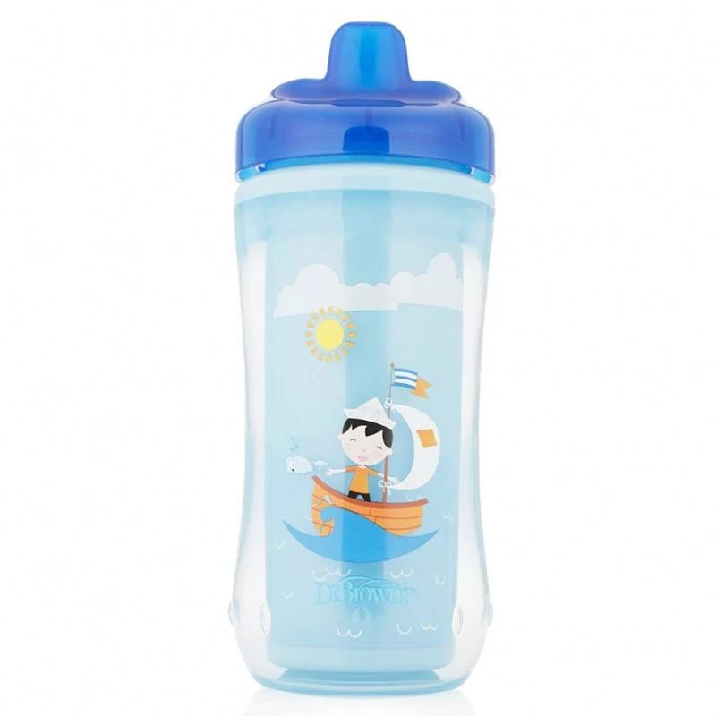 Dr Browns Hard Spout Insulated Training Cup,300ml, Blue Color
