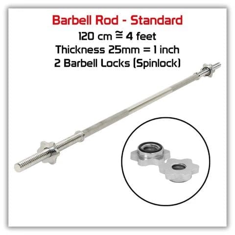 Straight bar 120cm - 25 mm