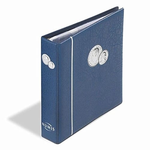 Leuchtturm NUMIS Padded Leatherette Coin Album 215x230x48mm with 5 NUMIS Coin Sheets