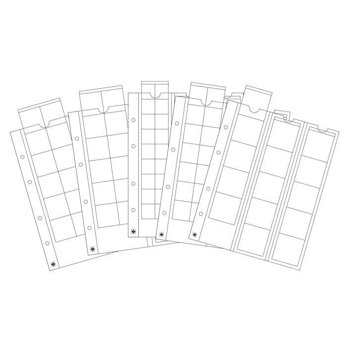 NEW Refill Leuchtturm OPTIMA Mixed Assorted Coin Sheets - Pack of 5 Sheets