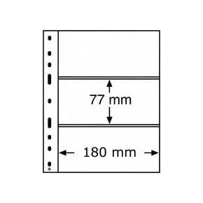 NEW Refill Leuchtturm OPTIMA SH252-3C Banknote Sheet Clear 3 Pockets 180x77mm - Pack of 10 Sheets