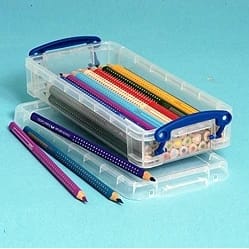 صندوق تخزين بلاستيكي Really Useful Boxes® سعة 0.55 لتر