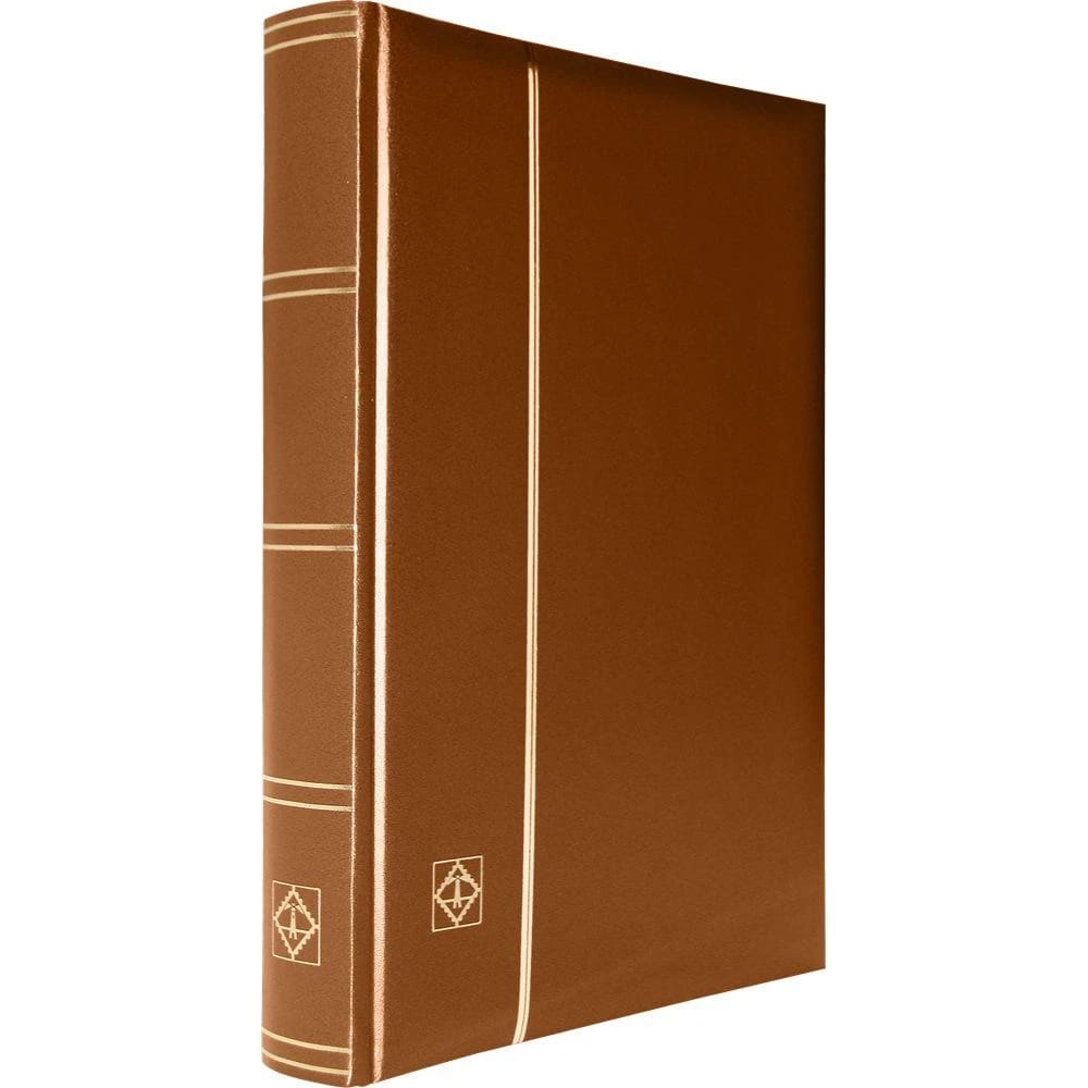 NEW Leuchtturm Comfort S Stockbook Padded Metallic Bronze Cover Stamp Album 64 Pages Black A4