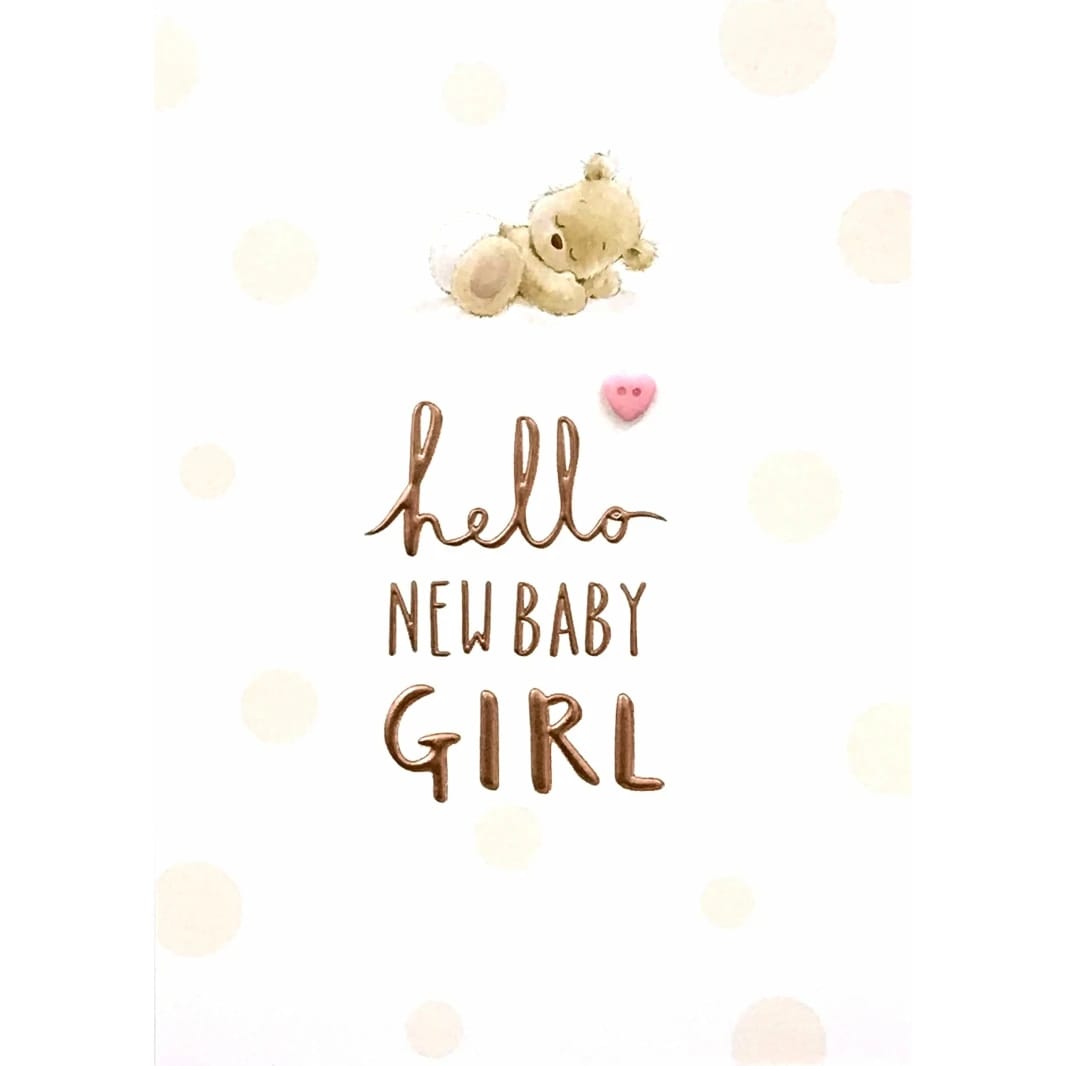 UK Greetings New Baby Girl Greeting Card 21x14 cm with Envelope