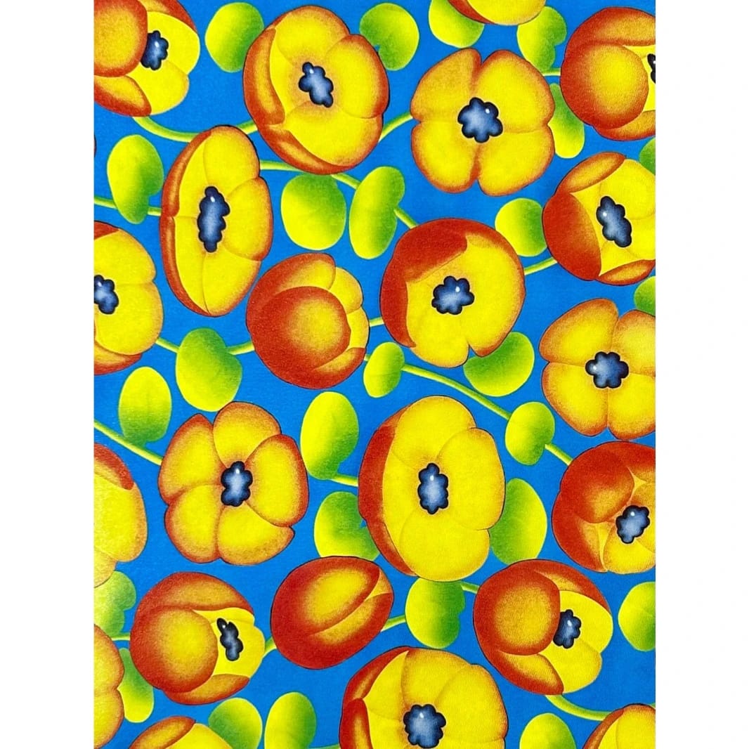 ورق تغليف الهدايا من Jung Design مقاس 75×100 سم - زهور متعددة الألوان