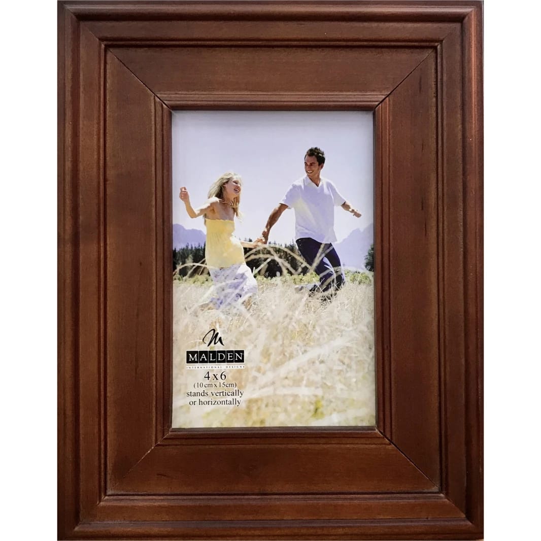 Malden Solid Rich Walnut 4x6" Photo Frame