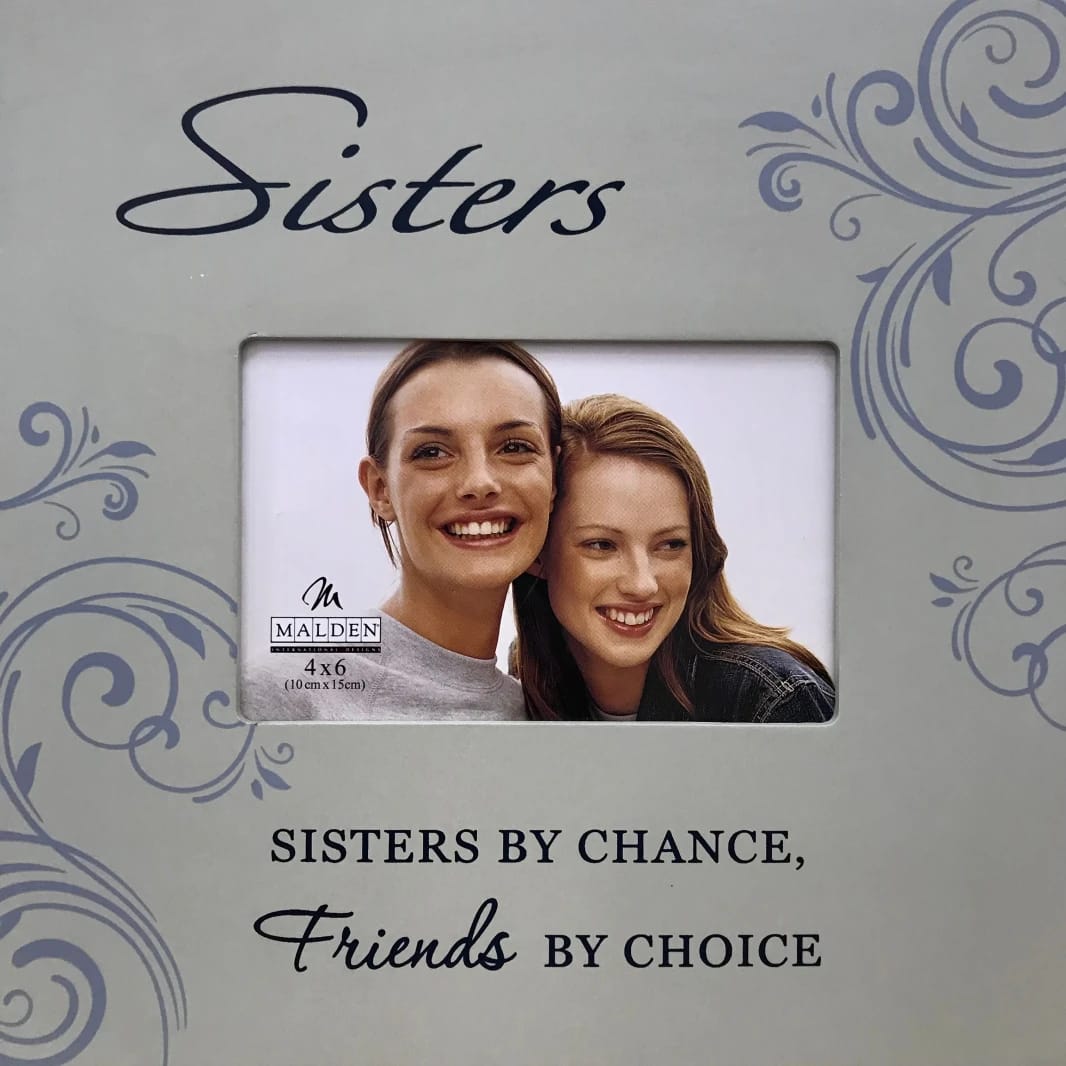 Malden Sisters XL Square Blue-Grey 4x6" Photo Frame