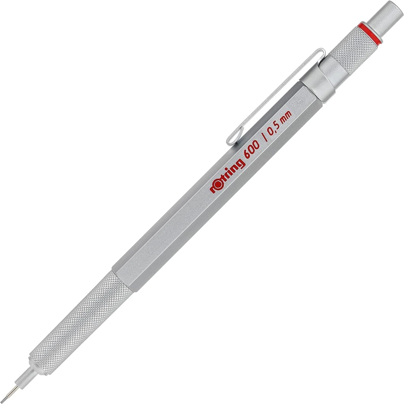 NEW Rotring 600 Metal Body Drafting Mechanical Pencil 0.5mm - Silver