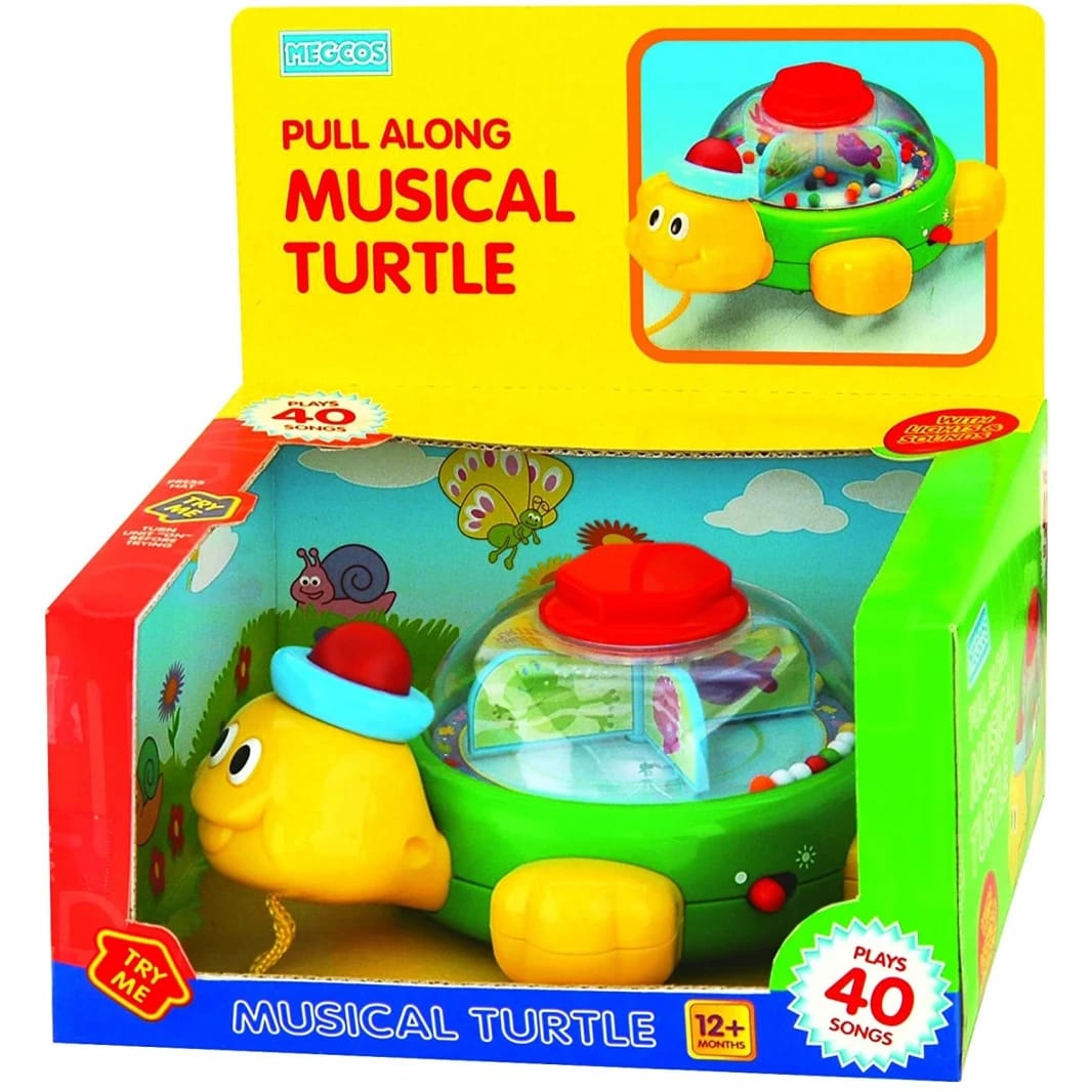 MEGCOS Pull Along Musical Turtle