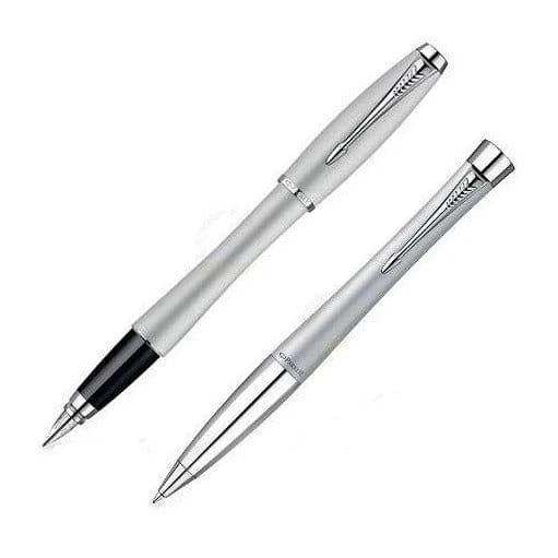 مجموعة أقلام الحبر الجاف والنافذة من Parker Urban Fashion Fast Track Silver CT