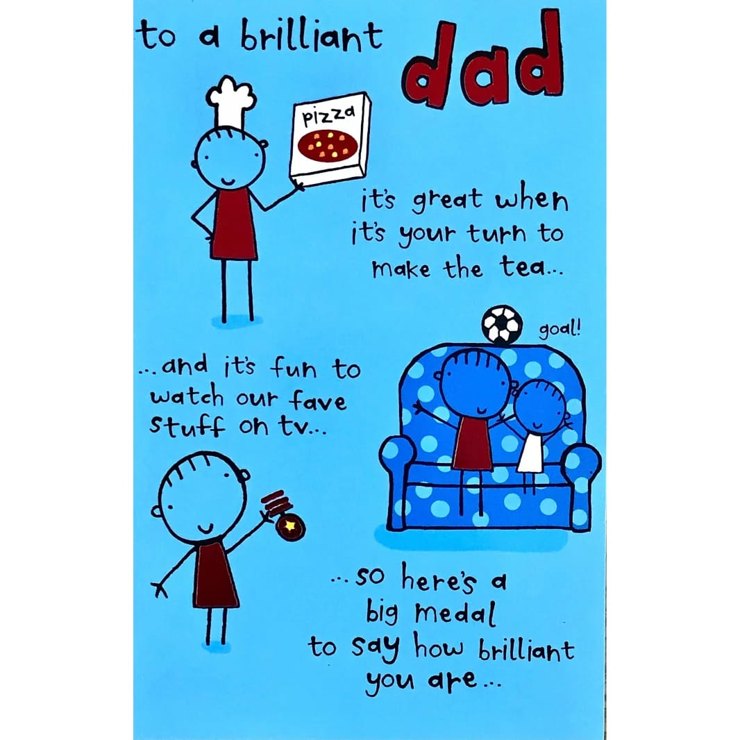 UK Greetings Father's Day Greeting Card 23x15 cm with Envelope