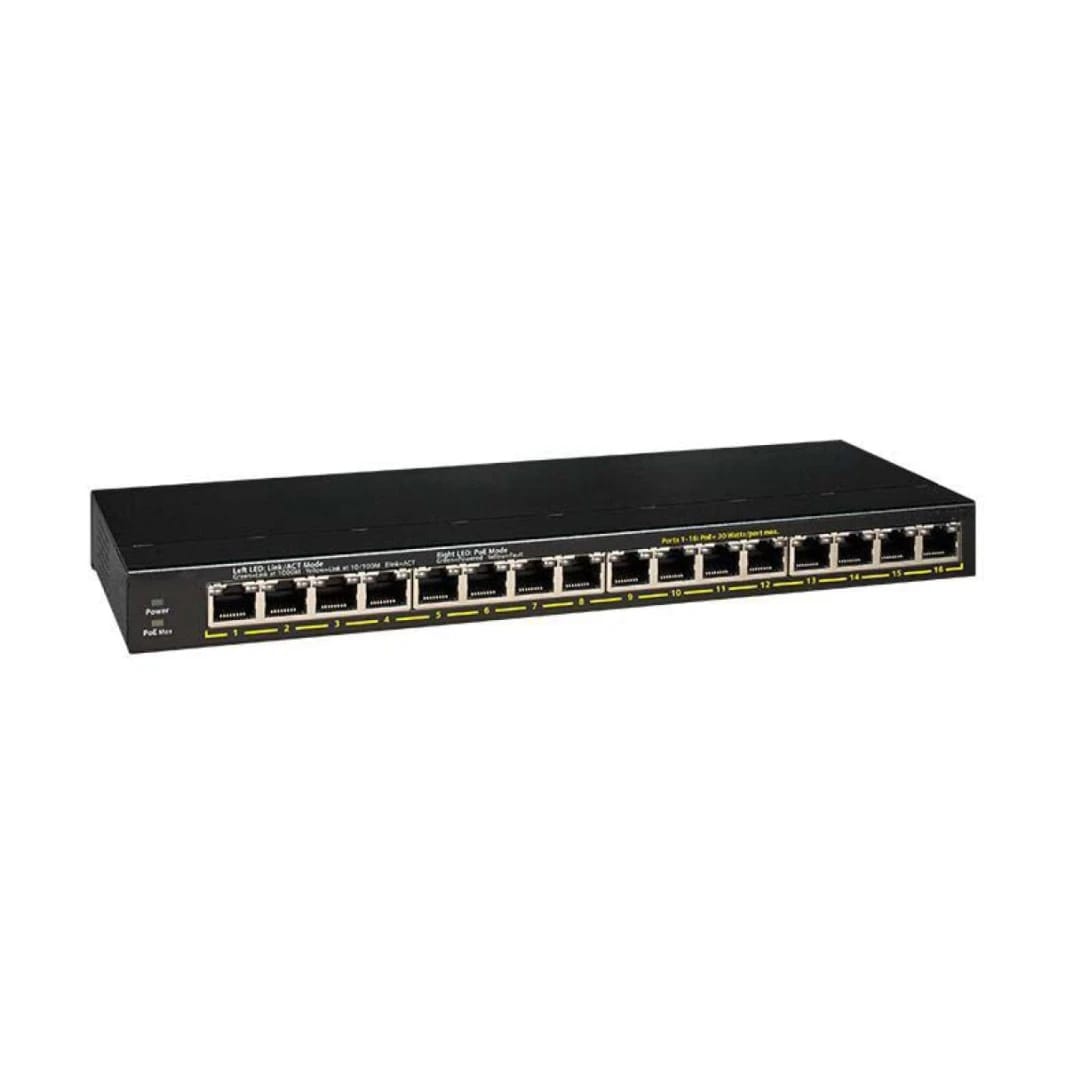 16 Port POE 16+2 10/100 Switch