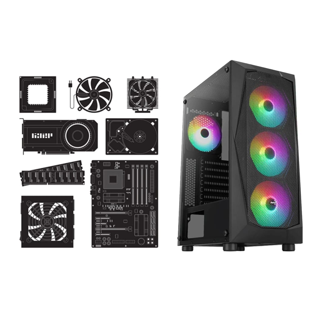 AMD RYZEN 5 5600 | RTX 4060 8GB | 16GB RAM - كمبيوتر مخصص للألعاب
