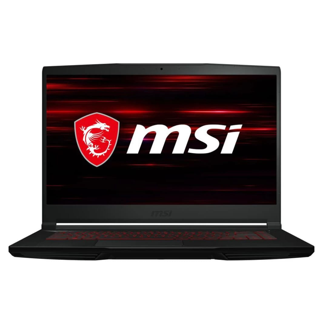 كمبيوتر محمول رفيع من MSI GF63 - معالج Core i5 من الجيل الثاني عشر، وذاكرة 8 جيجابايت DDR4، ومحرك أقراص SSD سعة 512 جيجابايت، وبطاقة رسوميات RTX 2050 سعة 4 جيجابايت DDR6
