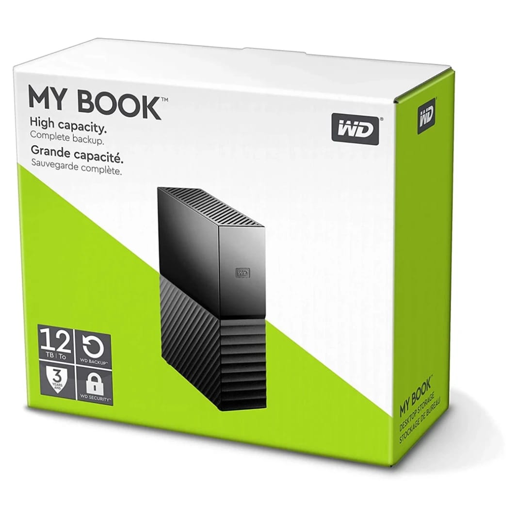 محرك الأقراص الصلبة الخارجي WD My Book 12TB لسطح المكتب: USB 3.0