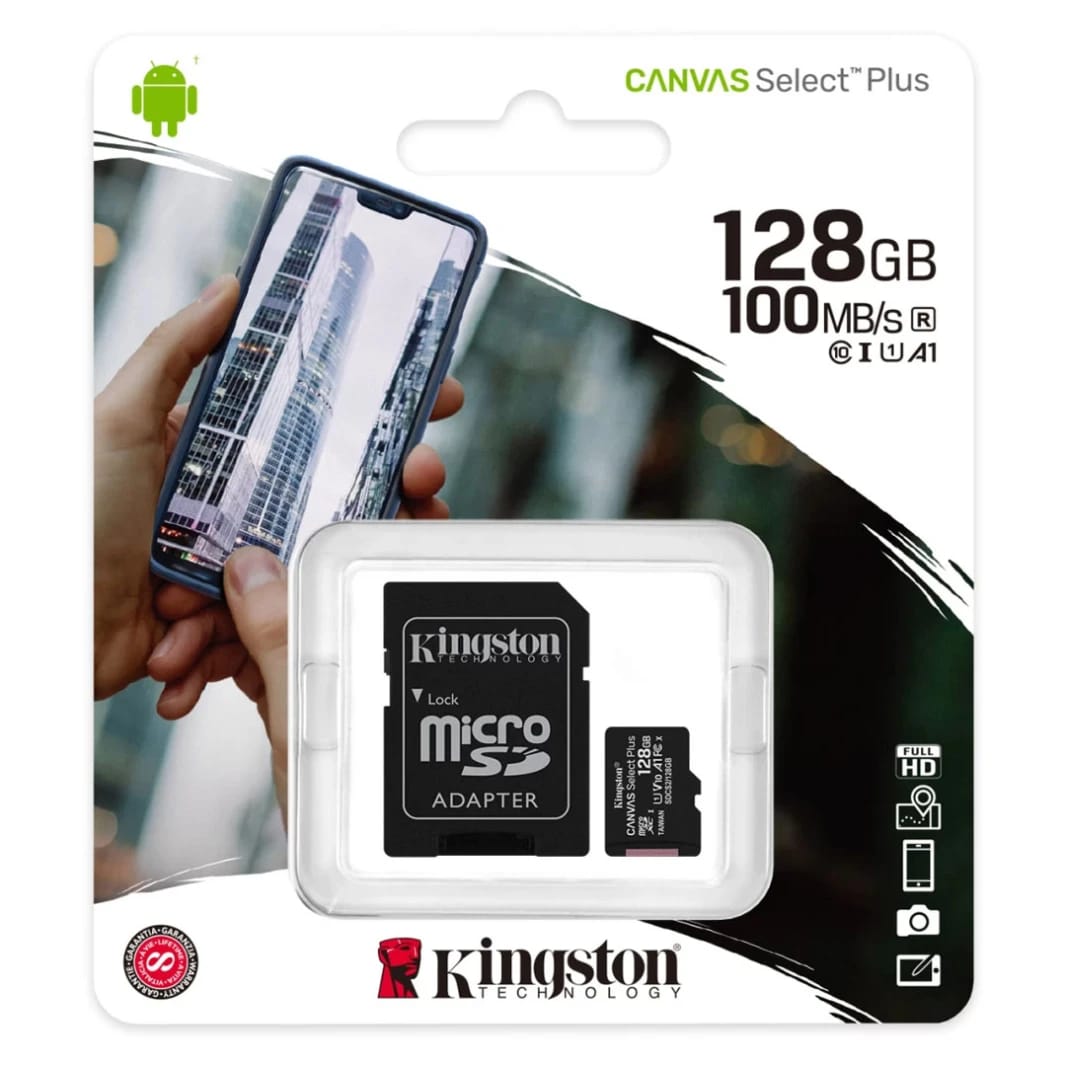 Kingston Canvas Select Plus 128GB: بطاقة microSD من الفئة 10