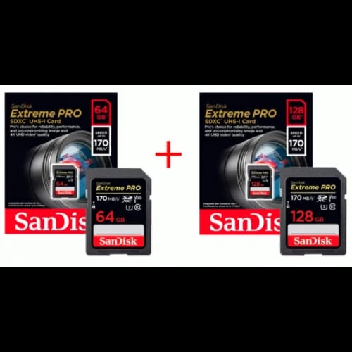 SanDisk Extreme PRO 170MB/s 64GB Plus 128GB