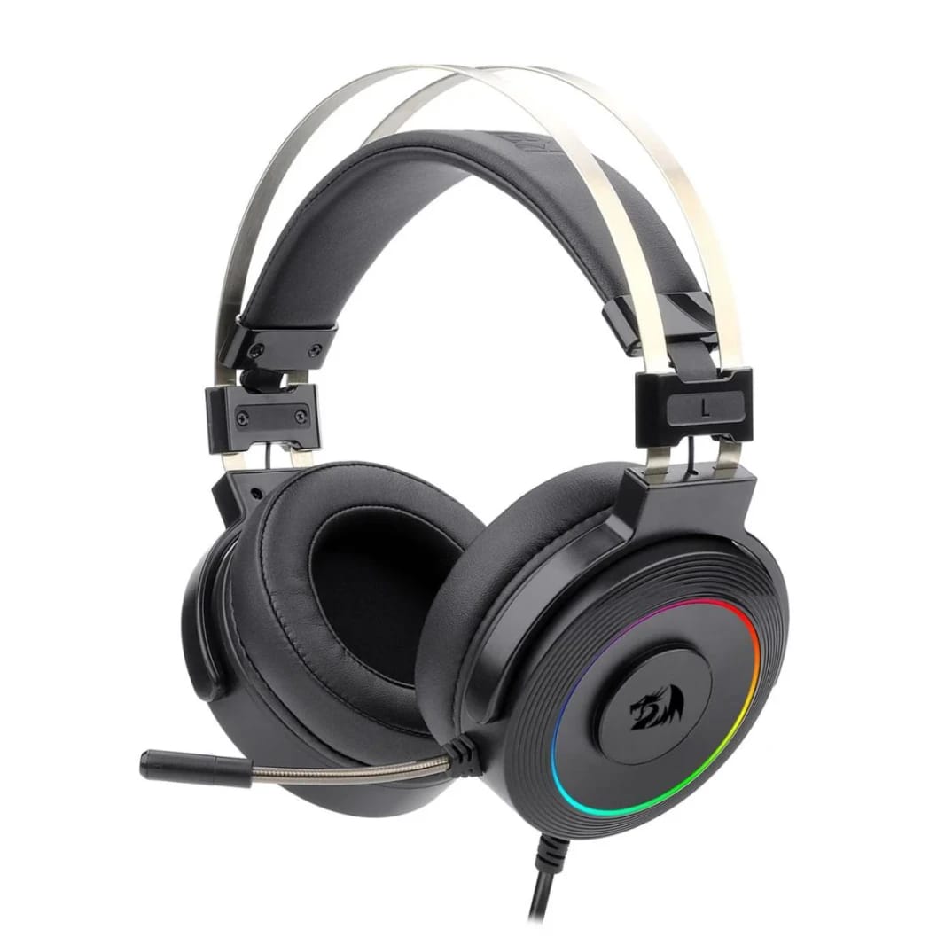 سماعة رأس REDRAGON Lamia H320-1 للألعاب بإضاءة خلفية RGB وسلكية 7.1 مع حامل