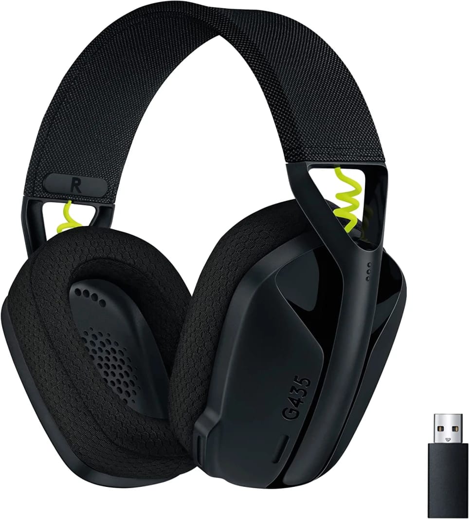 سماعة الألعاب Logitech G435 LIGHTSPEED اللاسلكية بتقنية البلوتوث وسماعات الرأس خفيفة الوزن فوق الأذن